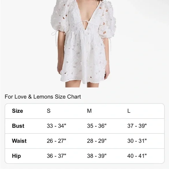 For Love and Lemons White Mini Lace Dress - Picture 5 of 9